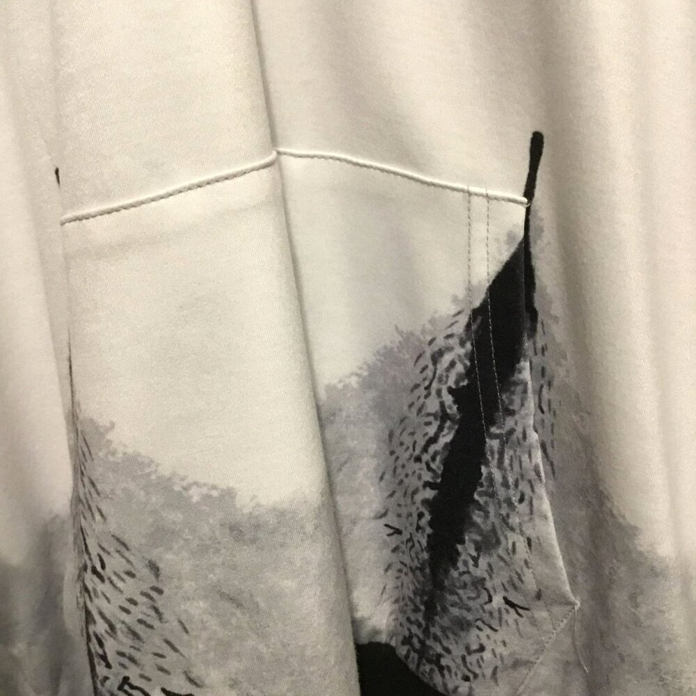 VIEACTIVEWEAR Hooded Sweatshirt Drop Shoulder Oversize Pullover Size Large Gray - Picture 5 of 11